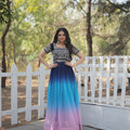 Multi Colour Designer Sequins Embroidery Gown 2
