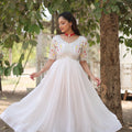 White Colour Aliya Style Designer Gown with Sequins-work 2