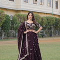 Beautiful Designer Heavy Sequins Embroidered work Lehenga Choli 6