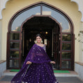 Purple Colour Designer Georgette With Heavy Sequins Embroidered Lehenga Choli 3