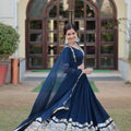 Navi Blue Colour Sequins Embroidered work Lehenga Choli 1