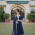Navi Blue Colour Sequins Embroidered work Lehenga Choli 4