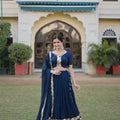 Navi Blue Colour Sequins Embroidered work Lehenga Choli 5