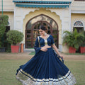 Navi Blue Colour Sequins Embroidered work Lehenga Choli 3