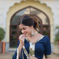 Navi Blue Colour Sequins Embroidered work Lehenga Choli 7