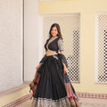 Black Colour Viscose Jacquard with Gaji Silk Chaniya Choli 3