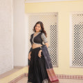 Black Colour Viscose Jacquard with Gaji Silk Chaniya Choli 4