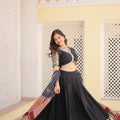 Black Colour Viscose Jacquard with Gaji Silk Chaniya Choli 7