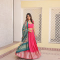 Pink Colour Viscose Jacquard with Gaji Silk Chaniya Choli 4