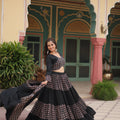 Black Colour Reyon Navratri Chaniya Choli 11