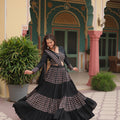 Black Colour Reyon Navratri Chaniya Choli