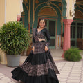 Black Colour Reyon Navratri Chaniya Choli 1