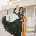 Green Designer Festival Special Embroidered and Multi-Sequins work Gown 2