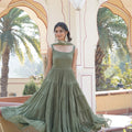  MEHNDI Faux Georgette Sleeveless Gown 1