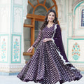 Wine Colour Wedding Special Designer Sequins Embroidered work Gown 2