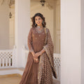 Coffee Colour Traditional Designer Festive Wear Gown 6