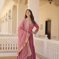 Onion Colour Traditional Designer Festive Wear Gown 3