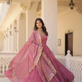 Onion Colour Traditional Designer Festive Wear Gown 