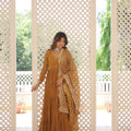 Mustard Colour Traditional Designer Festive Wear Gown 4