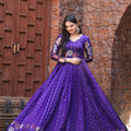 Banarasi Zari Weaving Sleeves Glorious Traditional Gown