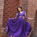 Banarasi Zari Weaving Sleeves Glorious Traditional Gown 2