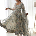 Off White Colour Pure Soft Organza Silk Gown