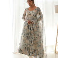 Off White Colour Pure Soft Organza Silk Gown 4