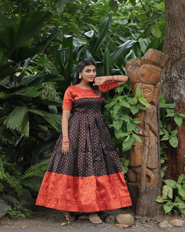 Buy Silk Gown For Kids Online | Teal Blue Pattu Dress Ideas | The Nesavu –  The Nesavu