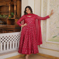 RANI PINK  Faux Blooming with Sequins Embroidered work Gown 2