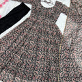 Black Colour Pure Soft Georgette Floral Gown Set 6