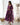 Purple Colour Pure Soft Tabby Organza Silk Gown Set