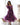 Purple Colour Pure Soft Tabby Organza Silk Gown Set 3