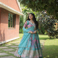  SKY Russian Silk Rich Digital Print Gown  7