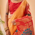 YELLOW PURE PAITHANI SILK SAREE  4