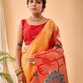 YELLOW PURE PAITHANI SILK SAREE  1